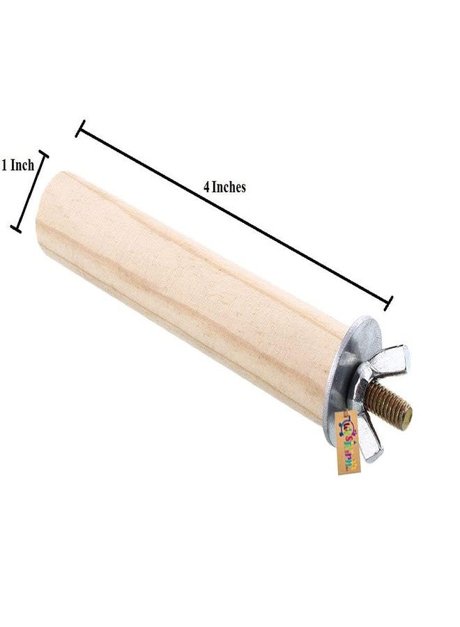Western Era Natural Wooden Perch, Stand, Bird Toy, Cage Accessories, Safe, for Budgies, Cockatiels, Lovebirds, Finches, Conure & Small Birds (4 Inches) - Image 2